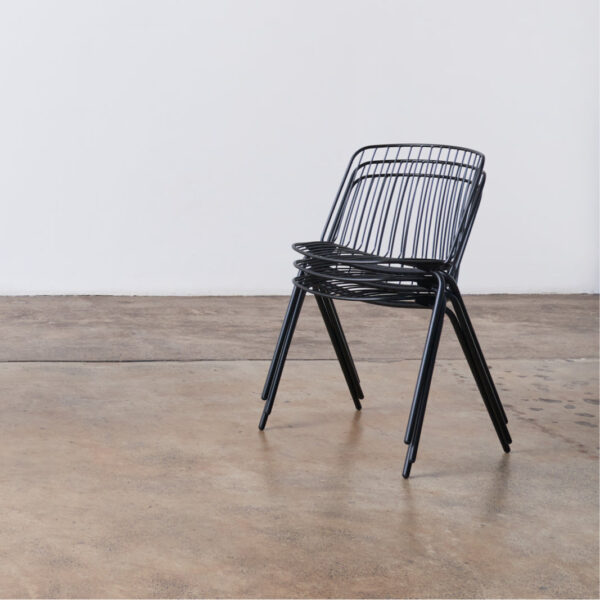 Terrace Stacking Chair Black - Image 5