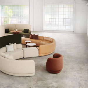 Mega Tulip Round Chaise Left High