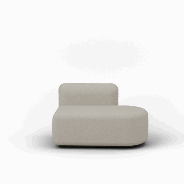 Mega Tulip Round Chaise Left Low